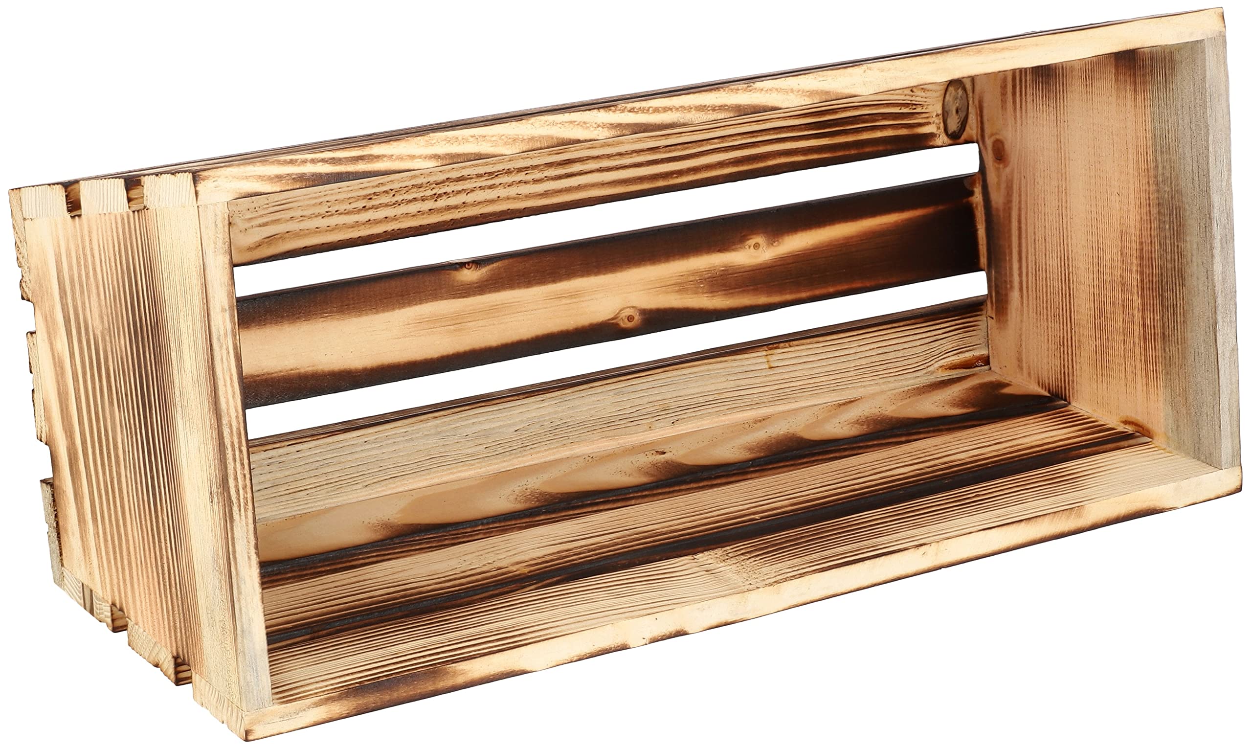 Jardinière en Bois Brûlée avec Insert en Plastique 40 x 18 x 15 cm - KOTARBAU - 6