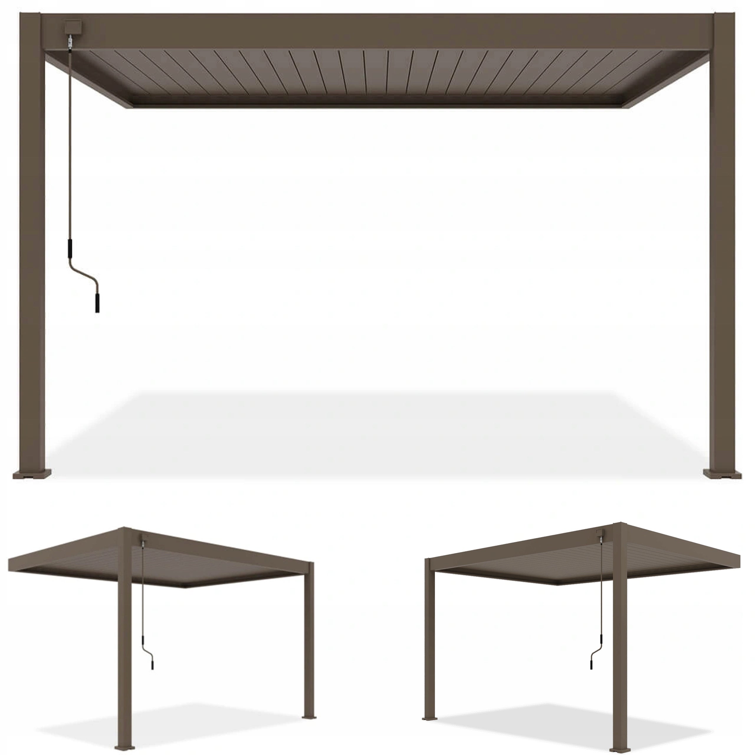 Pergola Aluminiowa Przyścienna Tarasowa Aluminium ELEGANCE WALL 3x4 Gutroof 1 szt