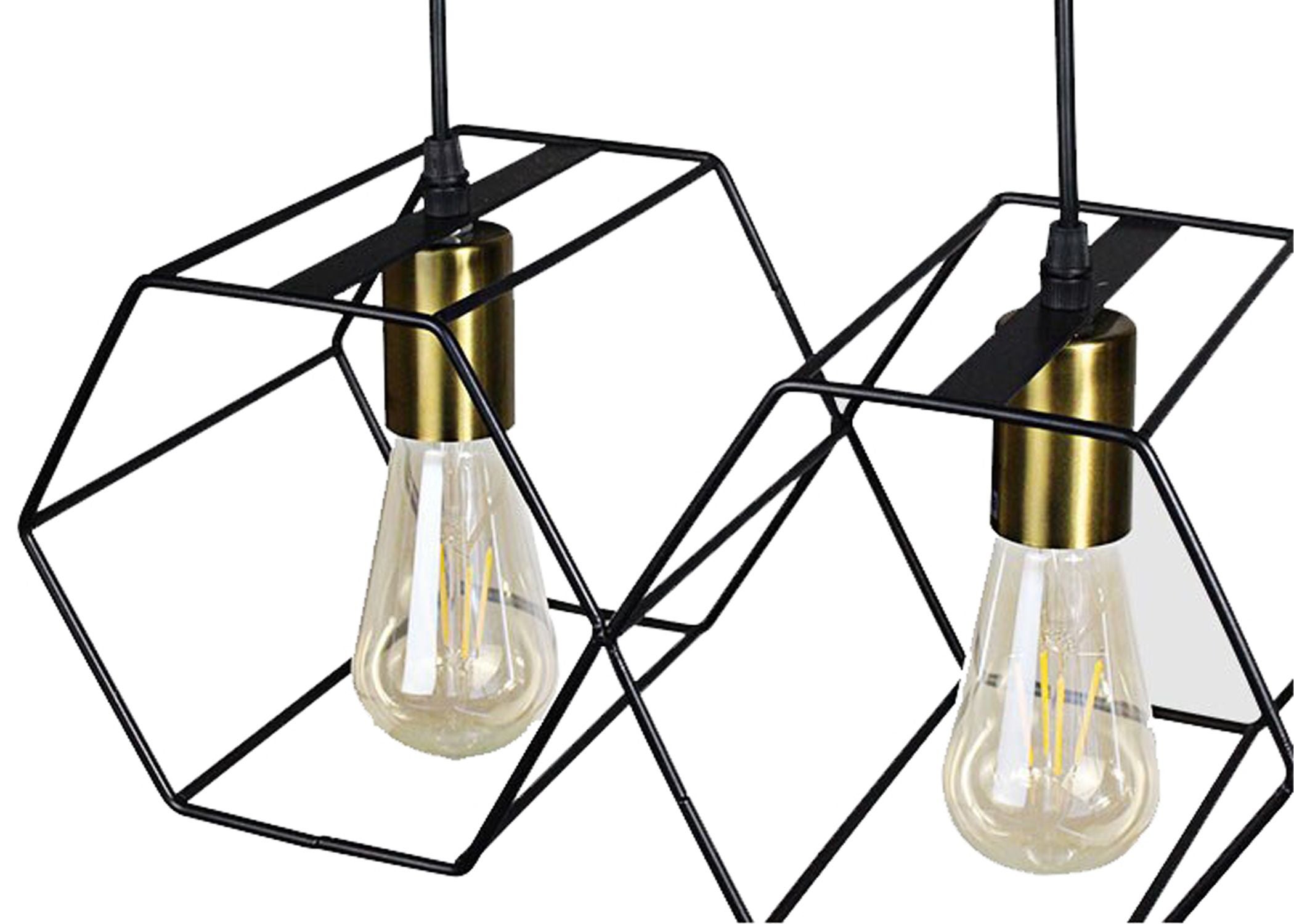 Lampa Sufitowa Wisząca Toolight App1133-5Cp Czarny Złoty - 2