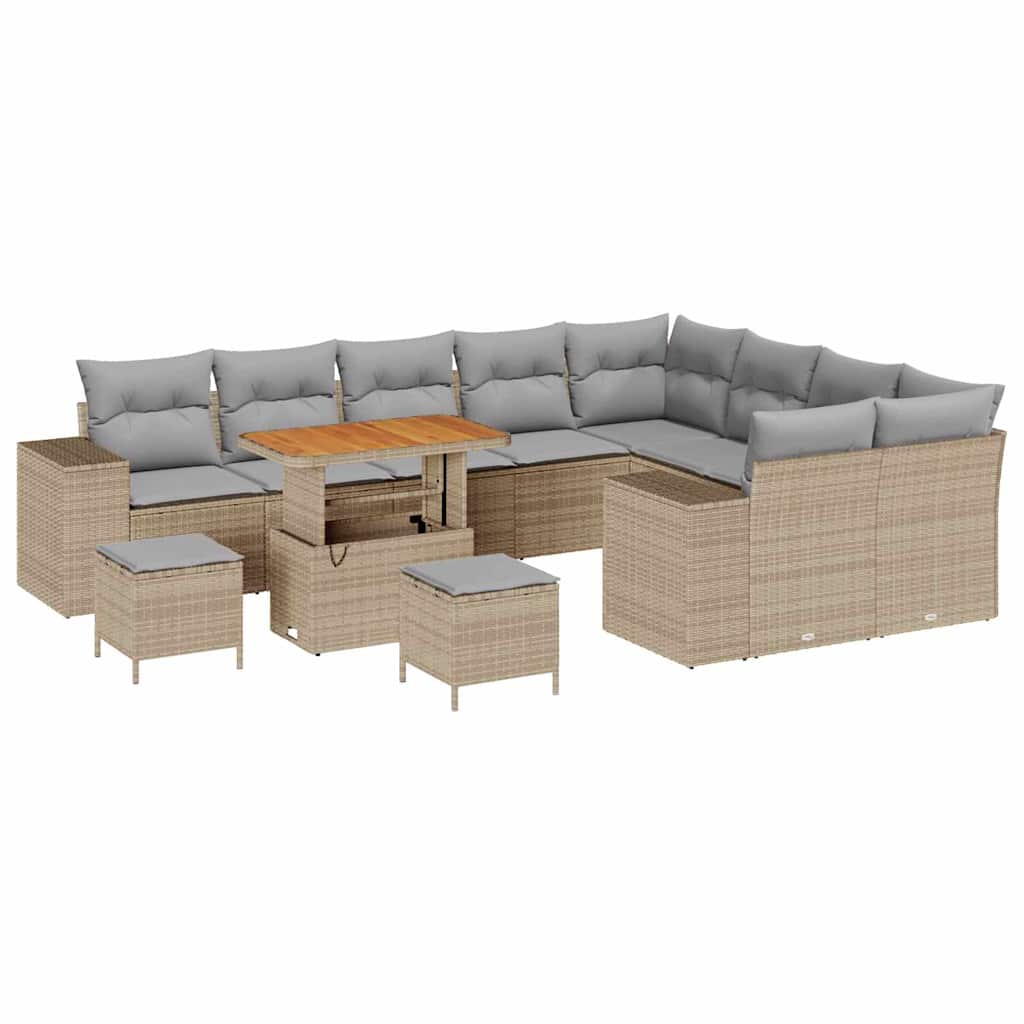 Zestaw Mebli Ogrodowych Wypoczynkowy Sofy Stolik Rattan Poduszki Na Patio