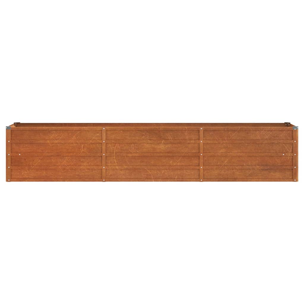 Jardinière de jardin | Pot de Fleurs rouillé 240x40x45 cm acier corten CFW99060 - 4