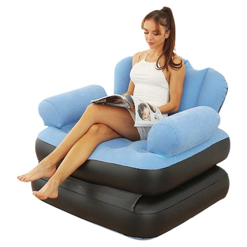 Poltrona Gonfiabile Morbida - Divano Pieghevole Per Interni Ed Esterni - Foto 6