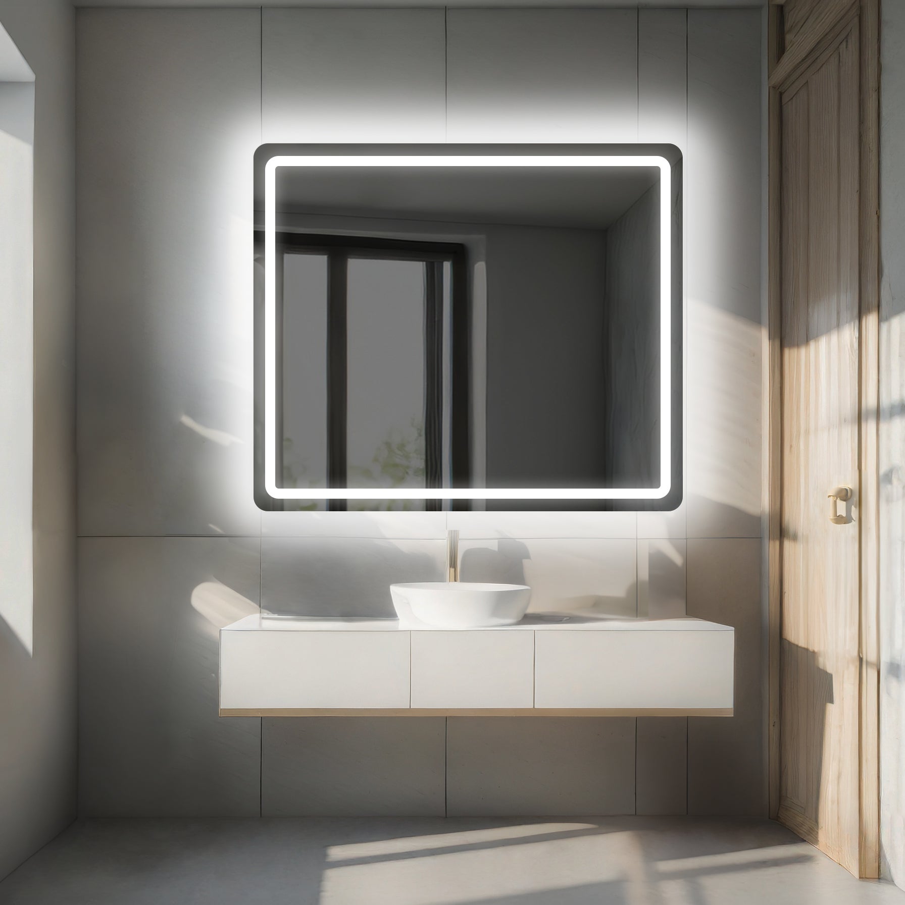 Miroir avec LED Illumination Salle de Bain - Siena | 120x50 cm | Miroir Mural Avec Éclairage | Blanc Froid 7000K - 4