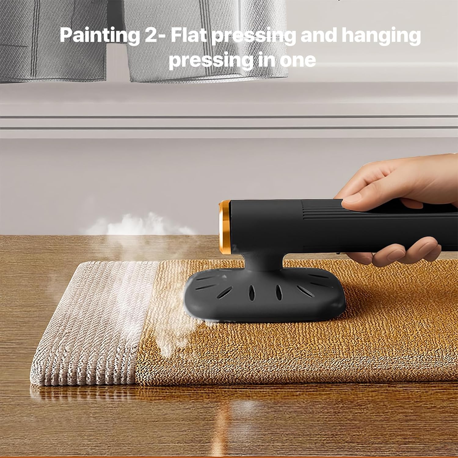 mini fer à repasser de voyage 2 en 1, rechargeable par USB, chauffage rapide, mini défroisseur à vapeur sec et humide pour la maison et les voyages - 2