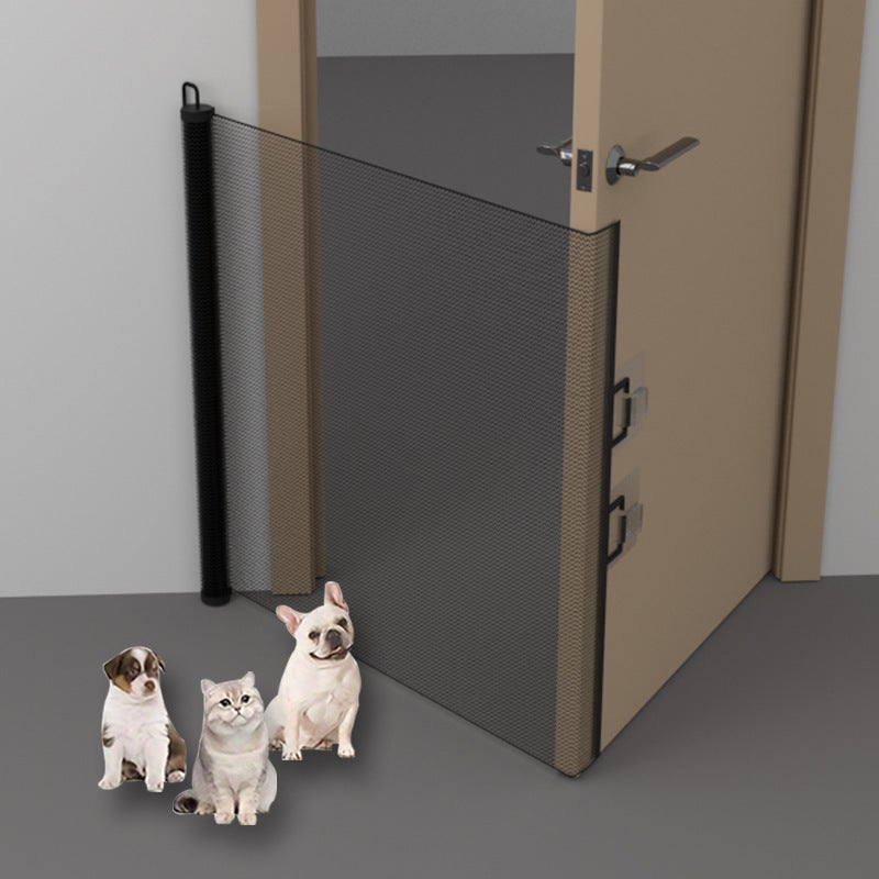 Recinto para animais - Corrimão de escada - Vedação telescópica - Vedação dobrável - Vedação de segurança para crianças - (78*110 cm) - 3