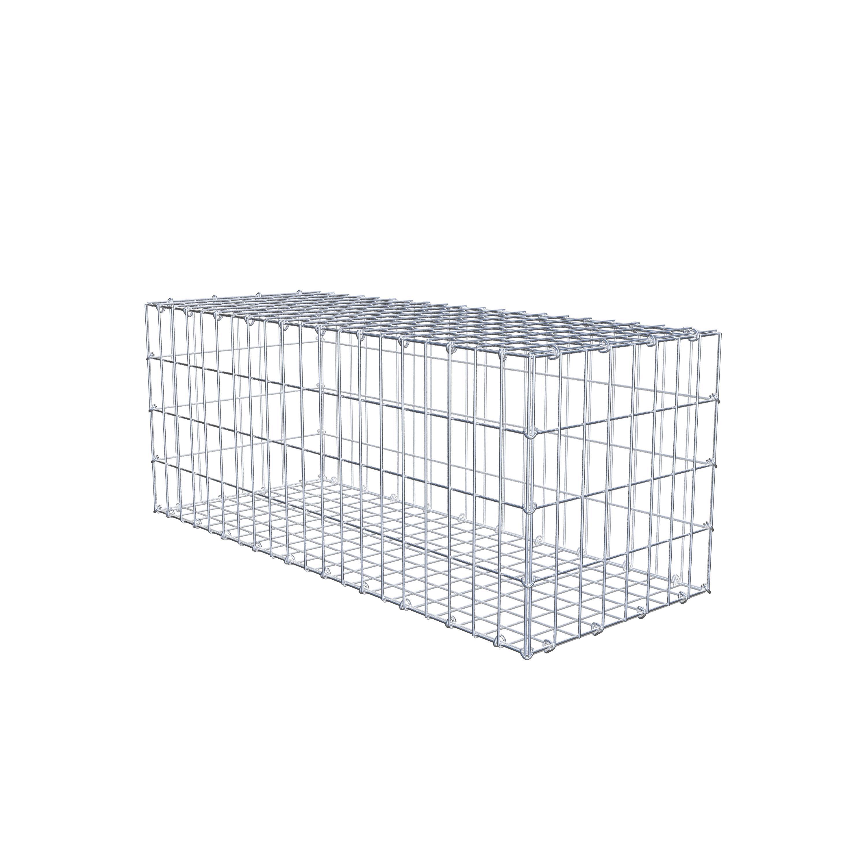 Gavión de acero galvanizado 100x40x40cm (LxAxP), malla 5 x 10cm, Anillo en C, jaula metálica para muro o jardín - 7