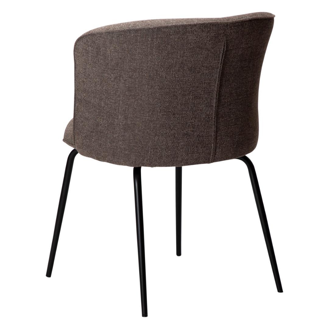 Bliss Dan-Form krzesło stołowe bouclé brązowy.