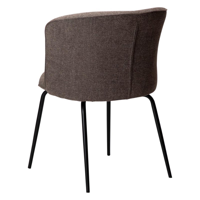 Bliss Dan-Form krzesło stołowe bouclé brązowy.