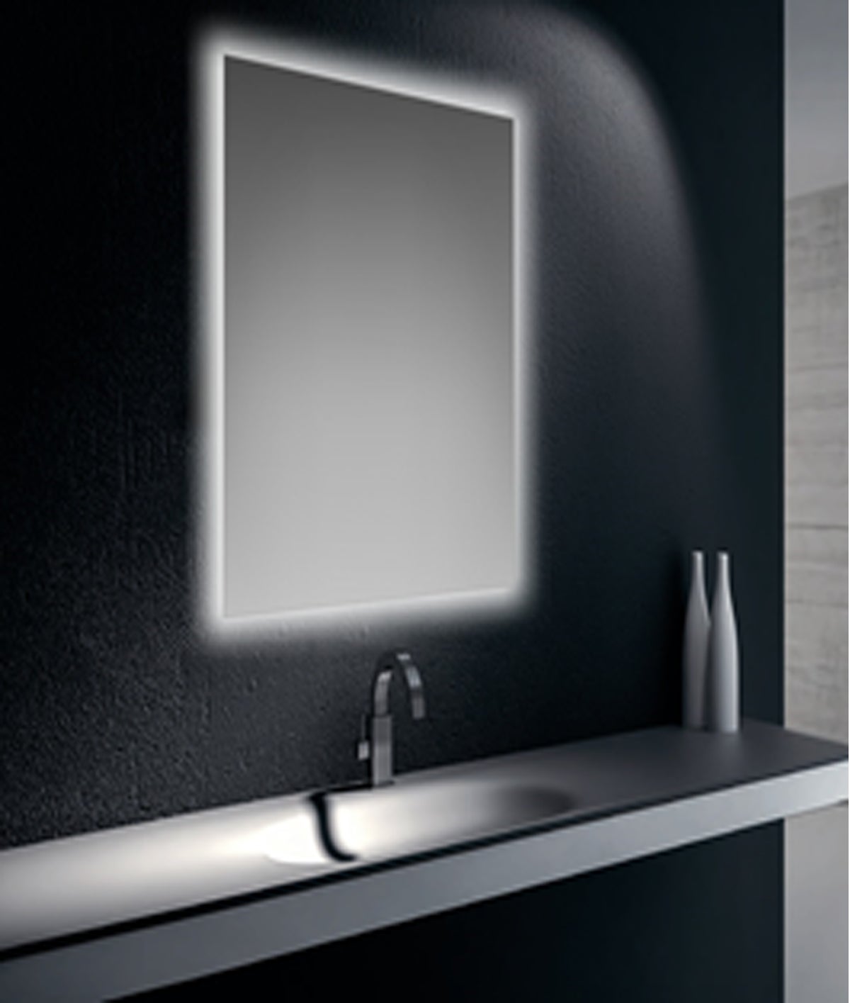 Kiamami Valentina Specchio LED Bagno Reversibile 70x120 Cm - Touch Screen, Retroilluminato 4200°K, IP44, Made In Italy