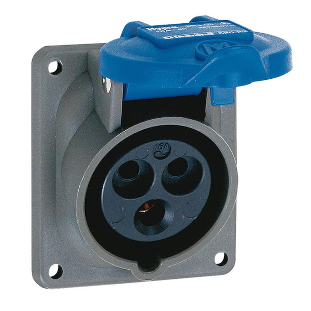 Prise tableau inclinée 63 Ampères 3P T IP44 bleu - Legrand h