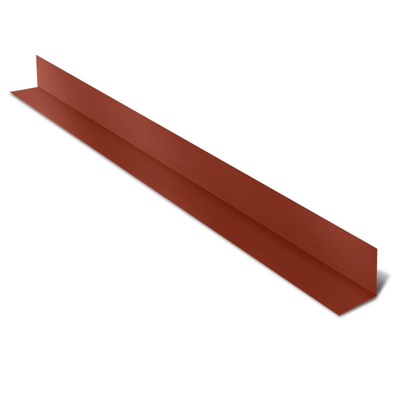 Rive Contre Mur 2100 mm Acier Laqué Rouge Tuile RAL 8012 - 2