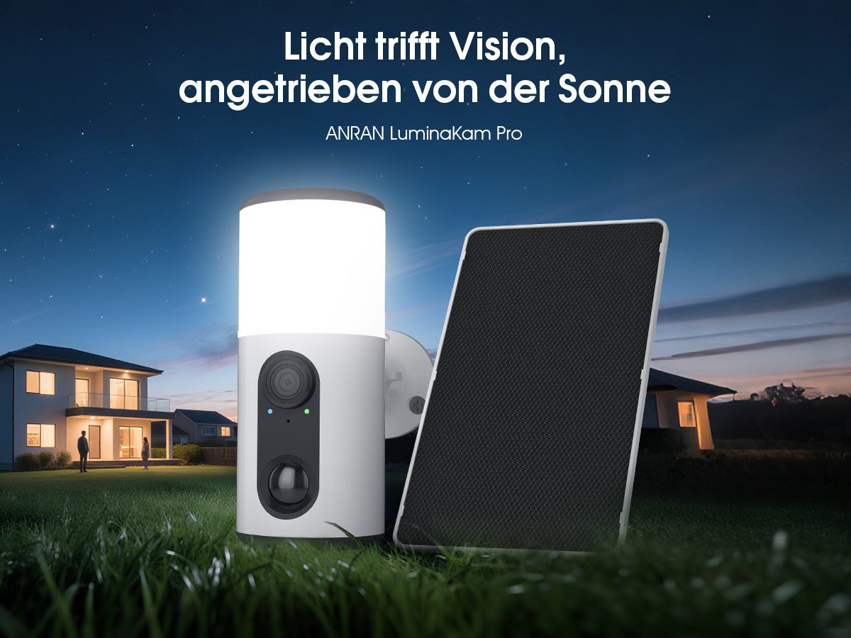 2K Caméra Surveillance WiFi Extérieur sans Fil Solaire, 3MP Camera Exterieure avec Lumens Projecteur, Vision Nocturne Couleur,ANRAN - 2