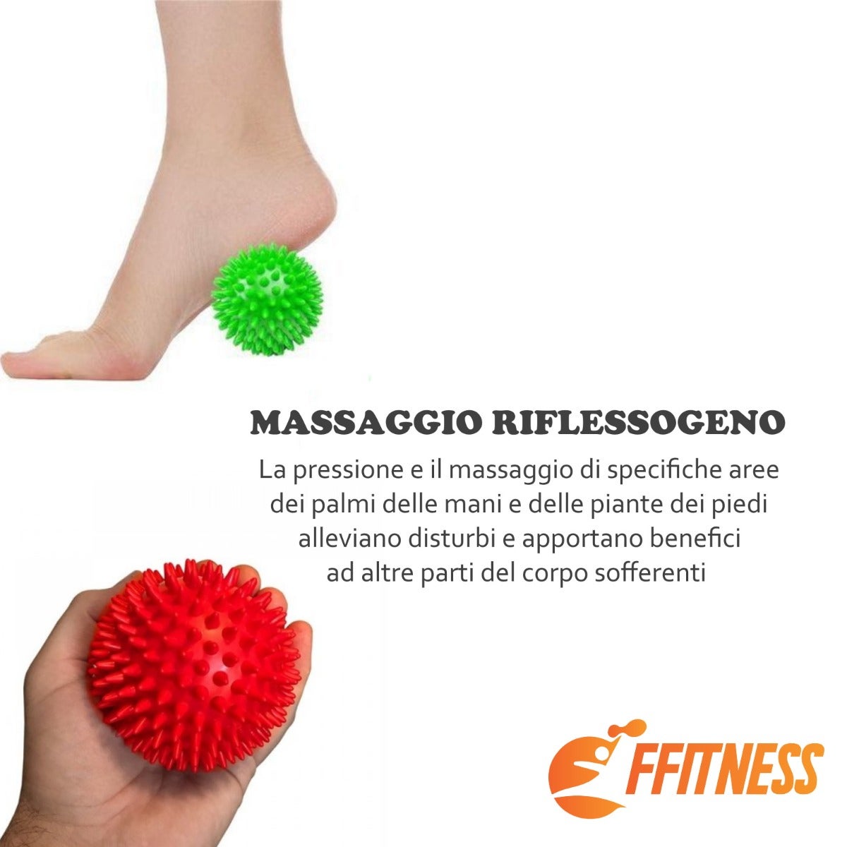 2 Palline Da Massaggio A Riccio - Per Fitness, Yoga E Rilassamento Muscolare Con Punte Stimolanti - Foto 5