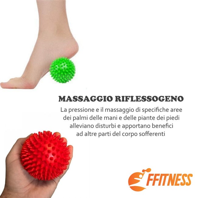 2 Palline Da Massaggio A Riccio - Per Fitness, Yoga E Rilassamento Muscolare Con Punte Stimolanti - Foto 5