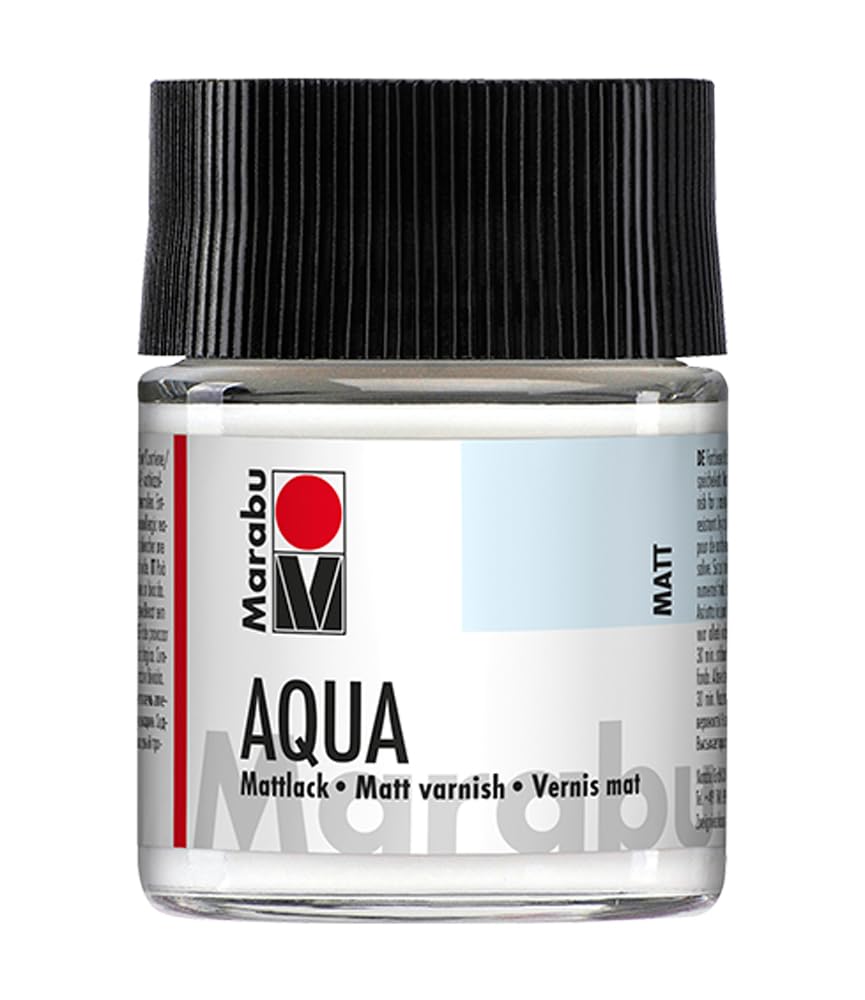 Marabu Vernice Opaca Aqua incolore, Bicchiere da 50 ml, Vernice acrilica Trasparente Opaca a Base d'Acqua, Resistente alla Luce, per la verniciatura d | Leroy Merlin