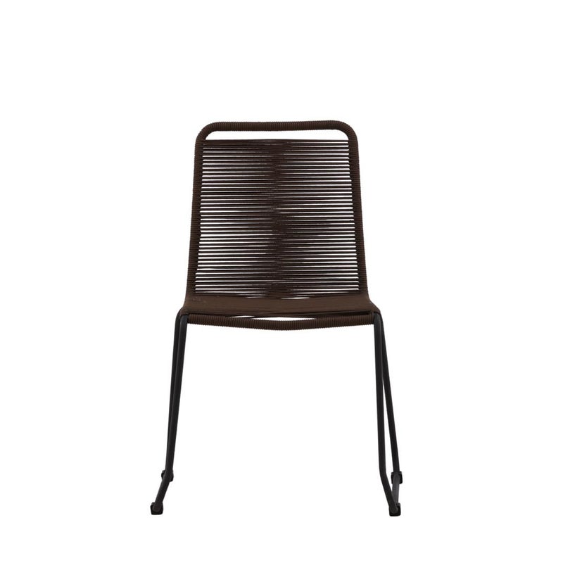 Lindos krzesło ogrodowe ogrodowe brązowy.