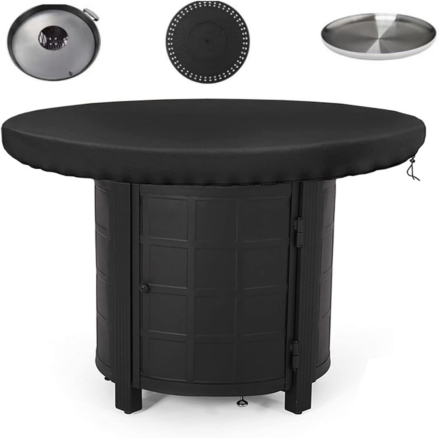 Okrągła osłona paleniska, ochronna osłona płyty paleniskowej, wodoodporna i pyłoszczelna, tkanina Oxford 420D, wytrzymała (80 cm)