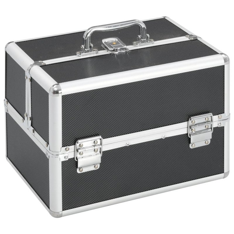 Mallette à Maquillage Relaxdays - Organisateur Avec Miroir, 3 Compartiments, Verrouillable, Dimensions 12,5 X 31 X 23 Cm - 8