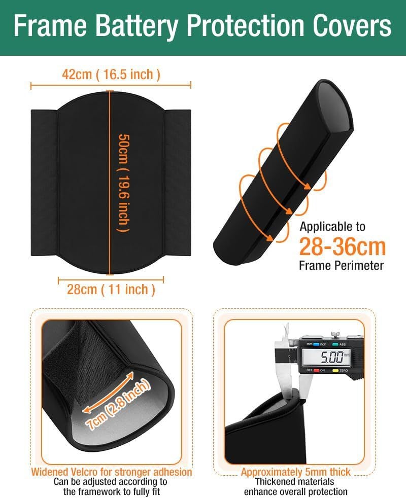 Housse de Protection pour Batterie de Vélo électrique, Universel Protection de Batterie de Vélo électrique, Protection de Batterie en Néoprène, Pour C - 4