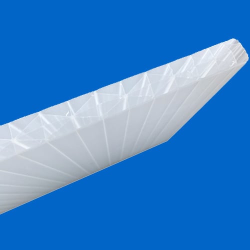 5 PLAQUES POLYCARBONATE ALVEOLAIRE EP.16MM - OPALE - 4,00M X 0,98M