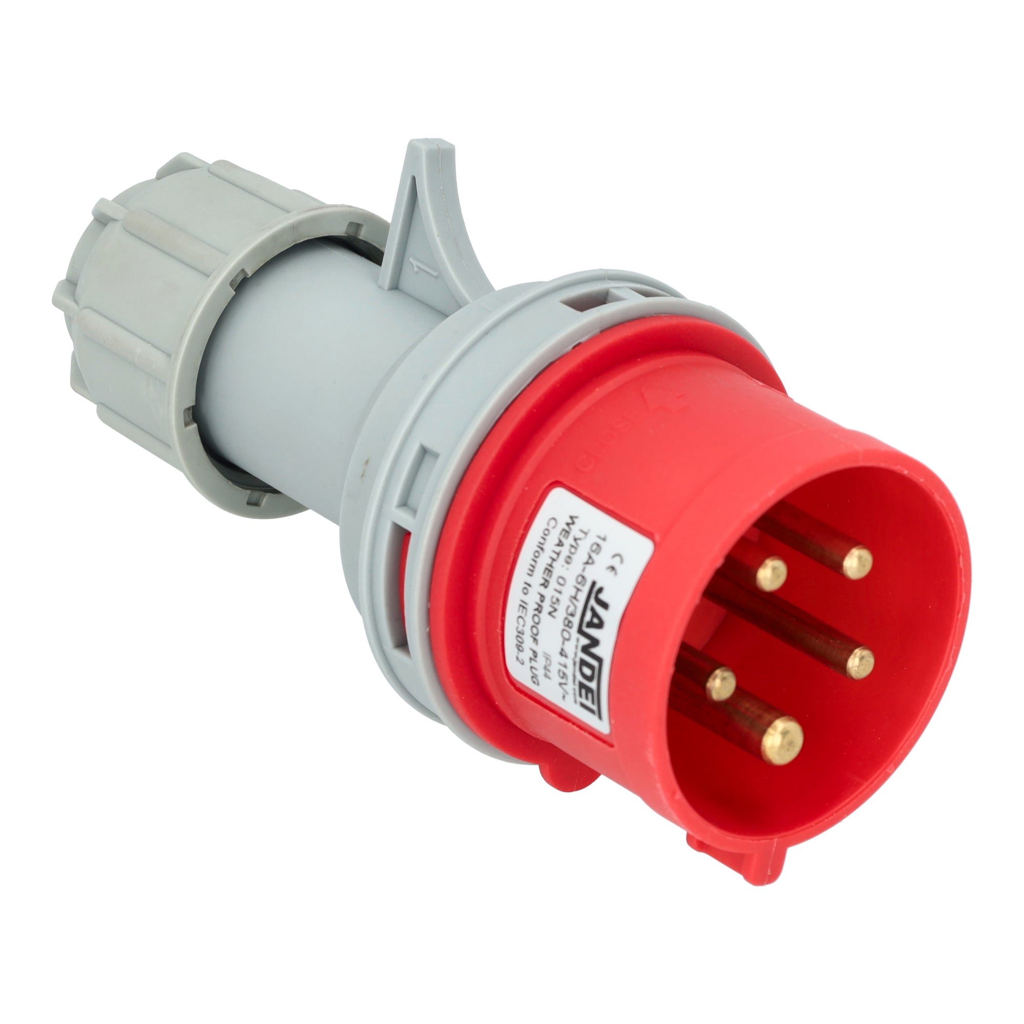 Wtyczka podstawowa złącza zasilania, gniazdo przemysłowe 4P+E 6H 240+415 Vac IP44 (antena męska 16A)