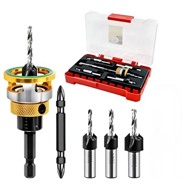 Fraise A Chanfreiner Jeu De 4 Foret Bois Avec Butu00e9e De Profondeur Fraise Bois Pour Le Bois Foret Fraise Bois