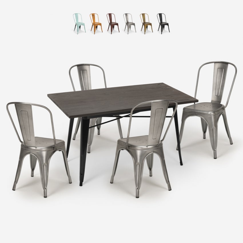 Juego De 4 Sillas De Comedor, Sillas De Cocina Apilable Con Respaldo Inclinado Y Patas De Metal Sillas Comedor Pack 4 Sin Brazos Para Comedor 93409565