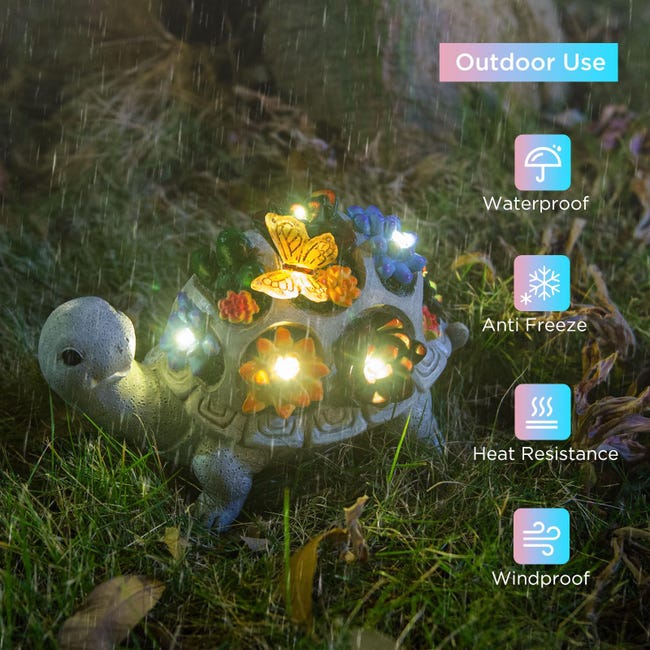 Lanterne Solari A Forma Di Tartaruga Marina, Luce Da Giardino Lanterne Solari A Forma Di Tartaruga Marina, Luce Da Giardino