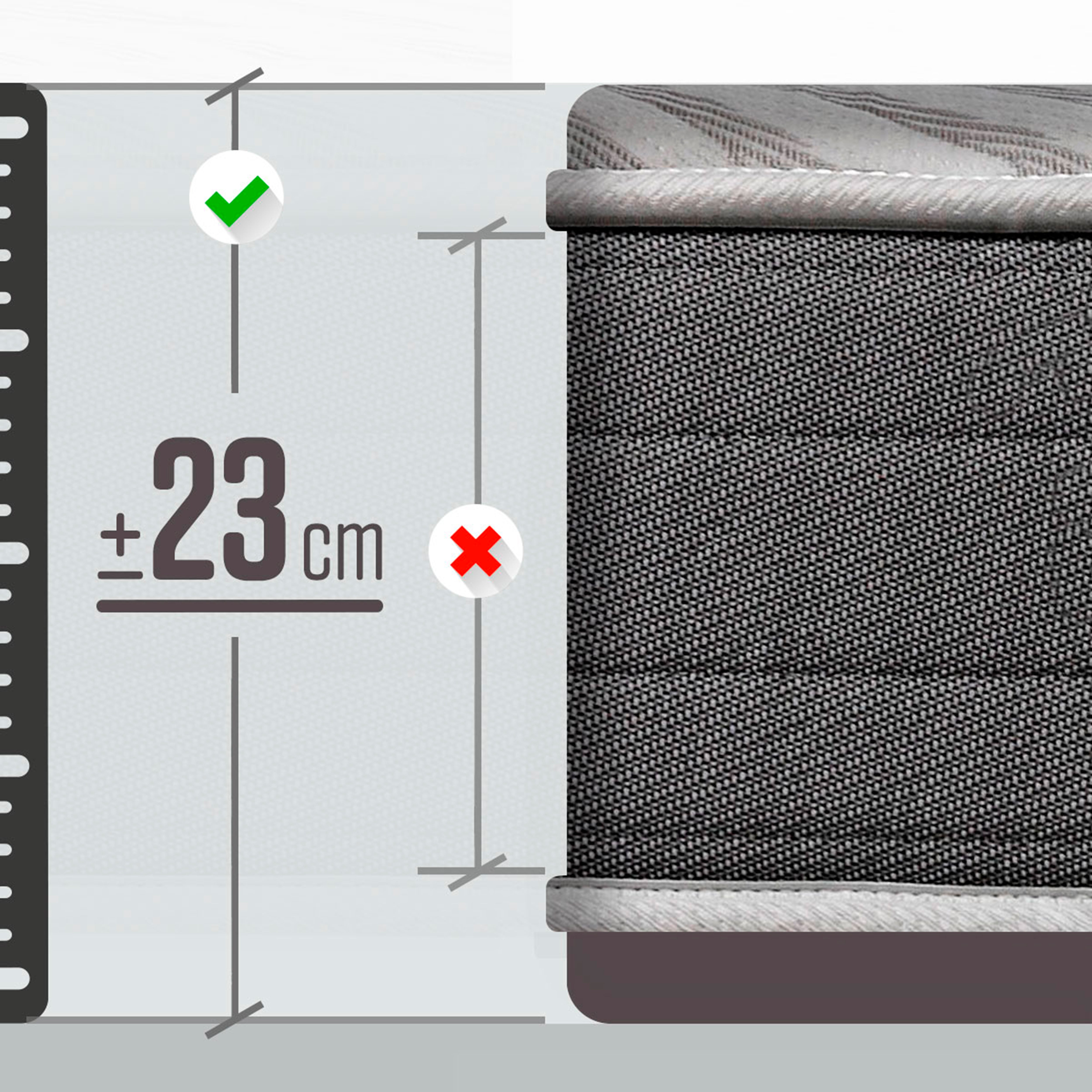 Colchão 140 x 190 cm | RS Ceramic | Espuma HR + Visco | 23 ccm | Firme - 7