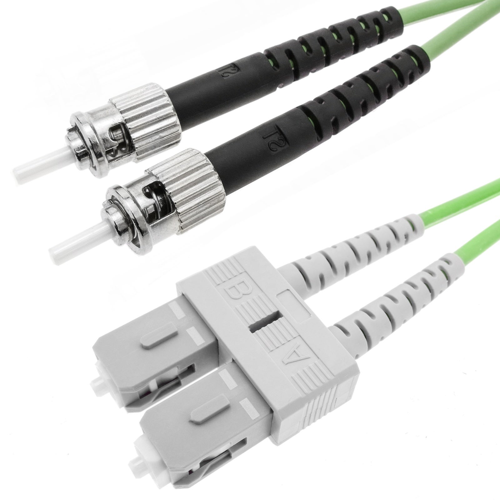 Cavo in fibra ottica multimodale duplex OM5 50µm/125µm ST/PC - SC/PC 100Gb di 3 m - 4