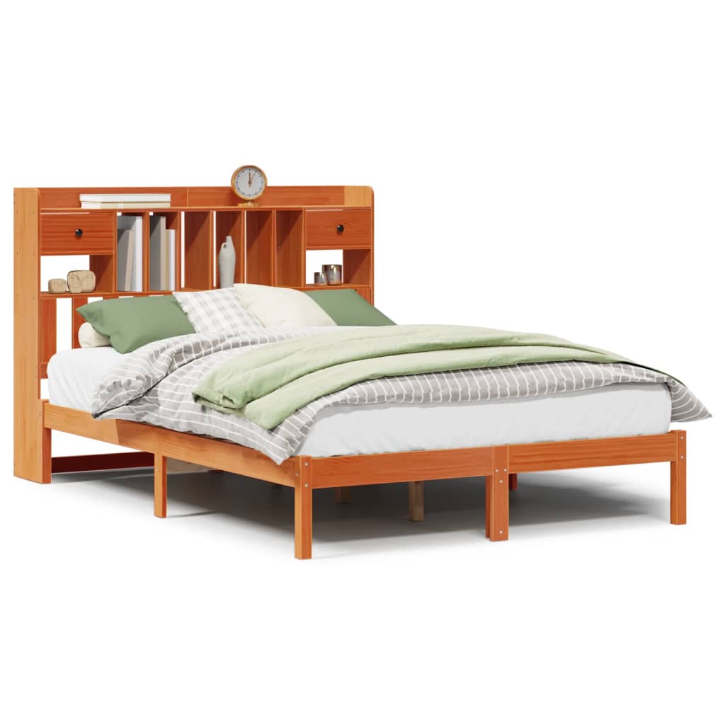 Łóżko Drewniane Rama Łóżka Sofa Brązowe Do Sypialni Pokoju 150x200 cm