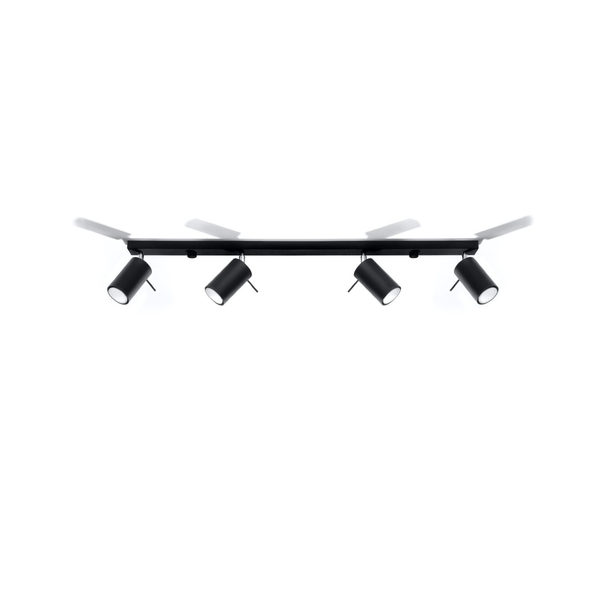 Plafon BRIIX 4L czarny LED 3000K - 80x6x16cm Sollux