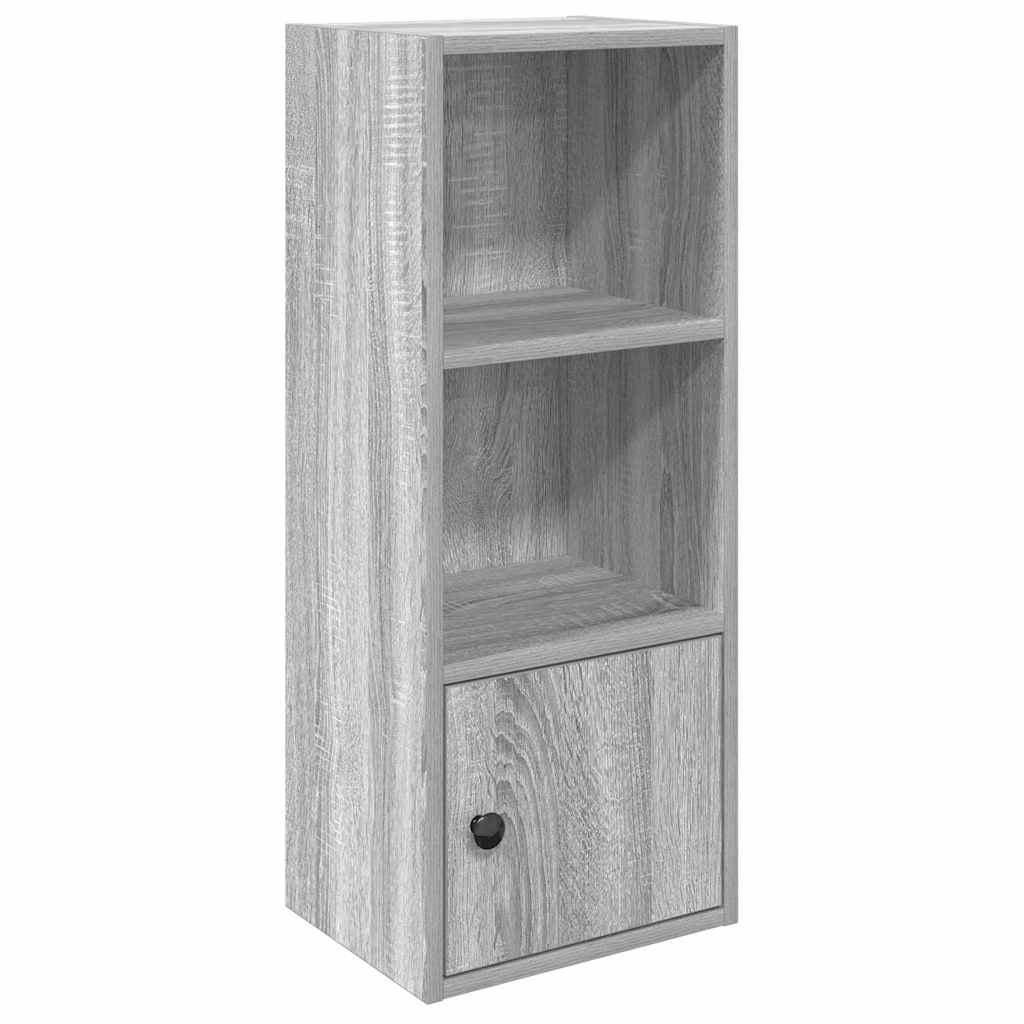 Bibliothèque étroide 2 Compartiments - Étagère Industrielle Gris Sonoma - 50 X 31 X 74,5 Cm