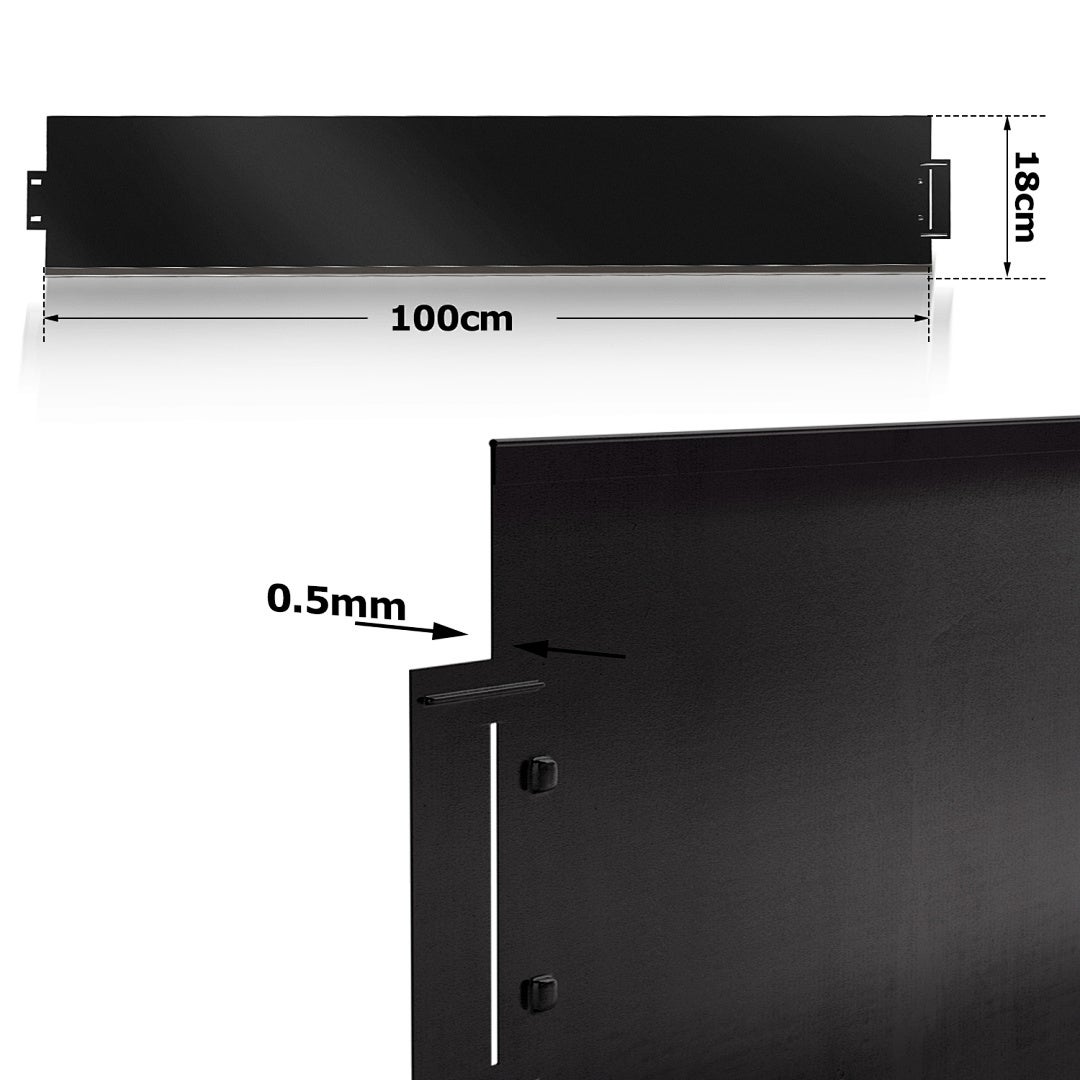 100 x 18 cm 45 m Obramowanie ogrodu DIY Obramowanie trawnika Obramowanie trawnika Ocynkowane Metalowe Obramowanie klombu Czarne