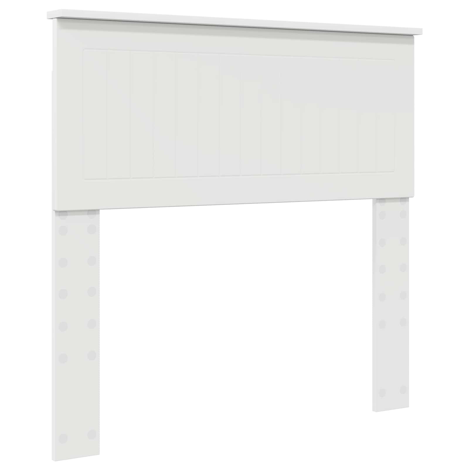 Cadre de lit avec tête de lit blanc 90 x 200 cm en pin massif - 6
