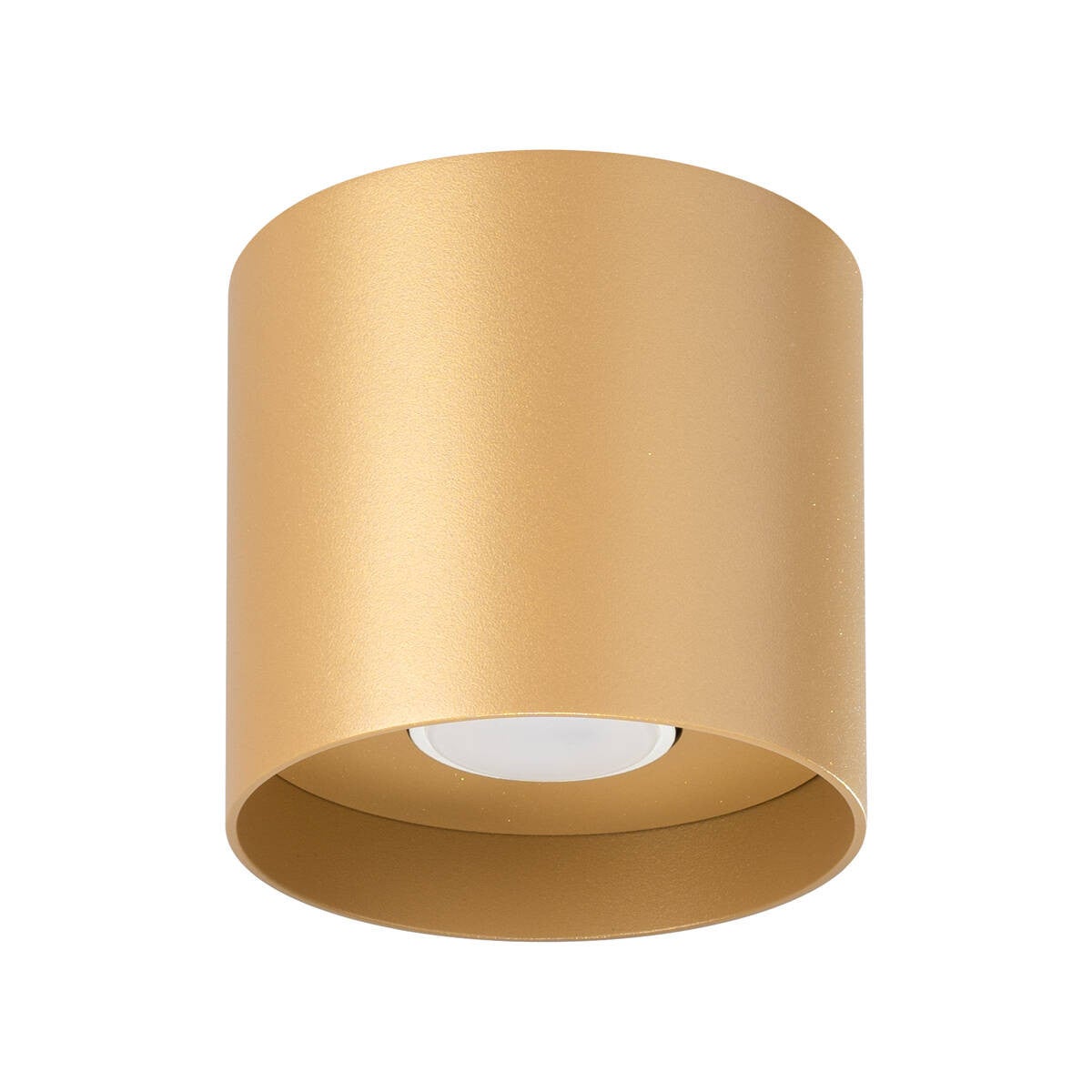 Reflektor sufitowy spot natynkowy Mika okrągły złoty 1xGU10x10W wym: 11 x 12 x 12 cm aluminium Sollux Lighting