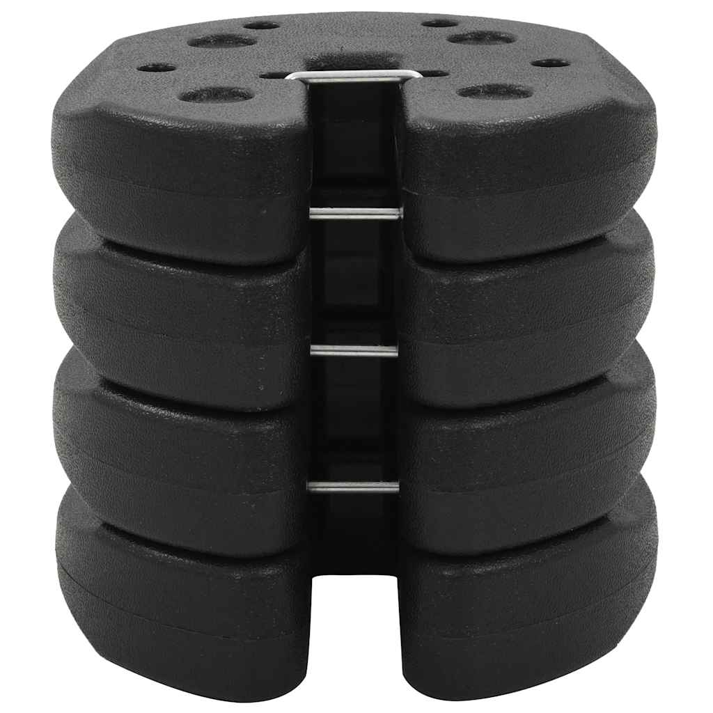Poids pour belvédère 4 pcs Noir 220x50 mm Béton vidaXL - 4