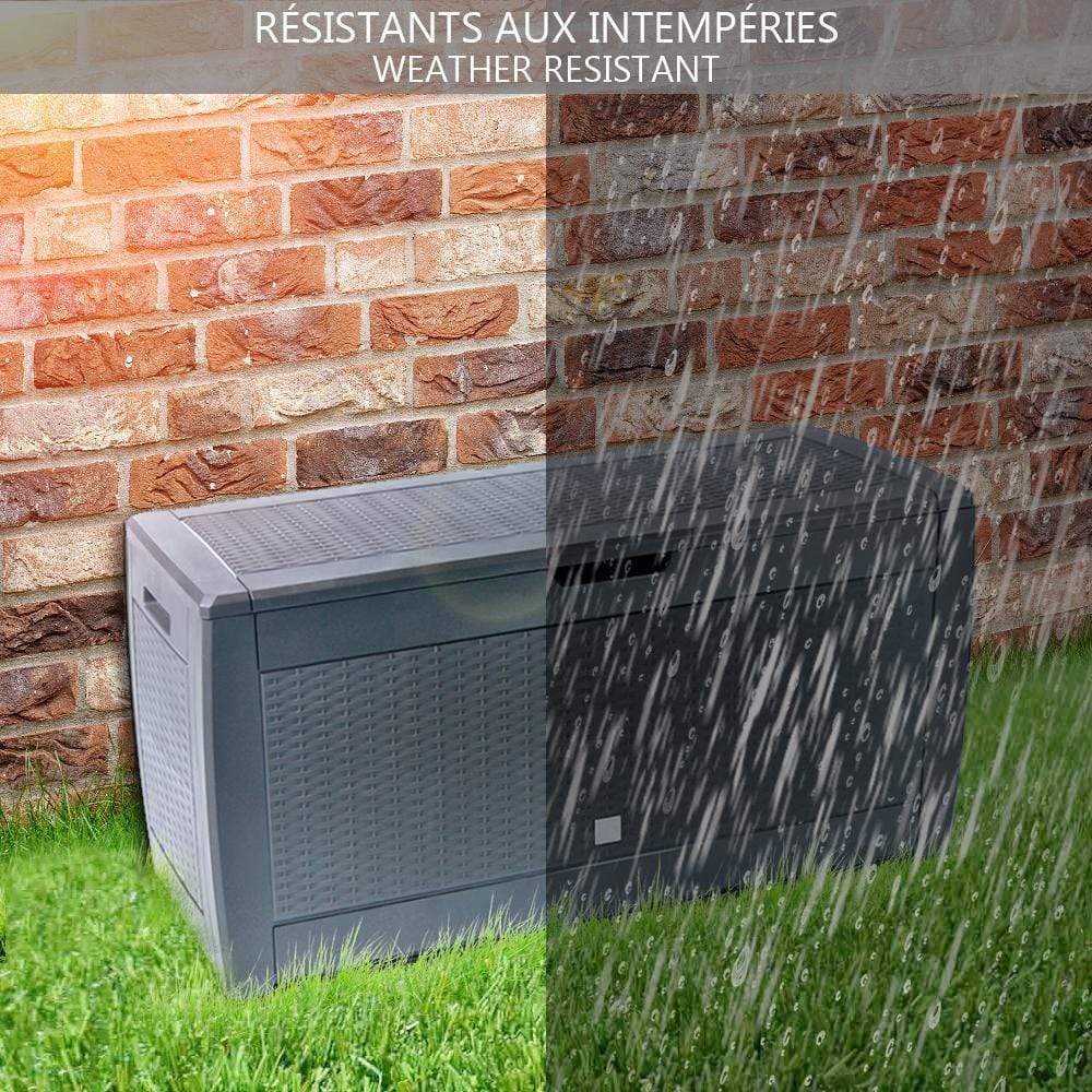 Cassapanca Contenitore da Esterno con Maniglie, 310 L, Antracite - 7