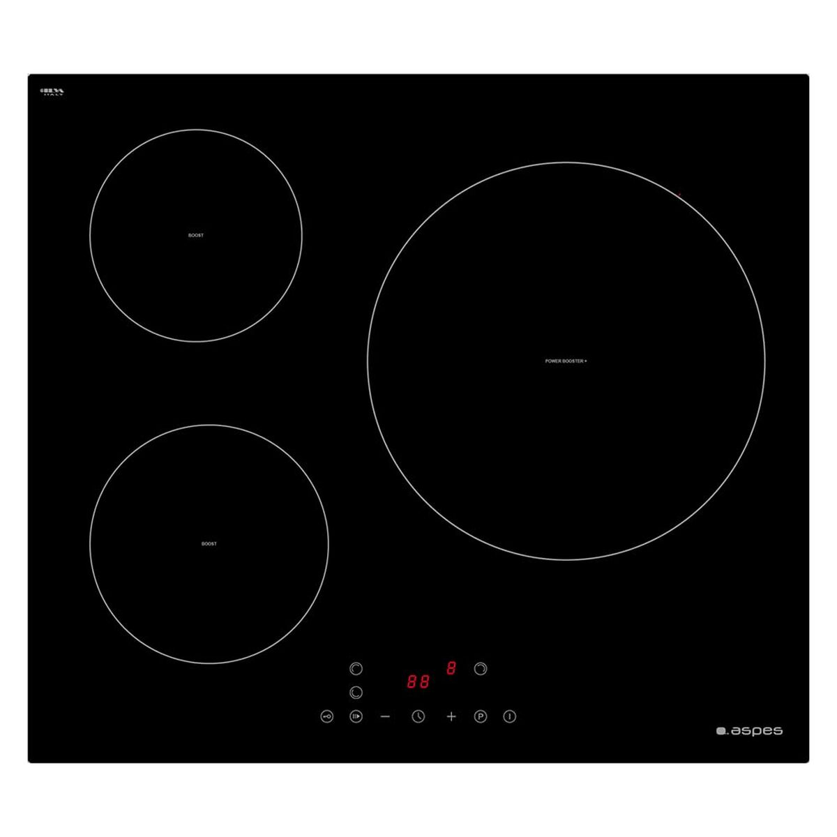 Aspes Negro Placa De Inducción Api2300i 3 Zonas 60Cm 7200W - Imagen 2