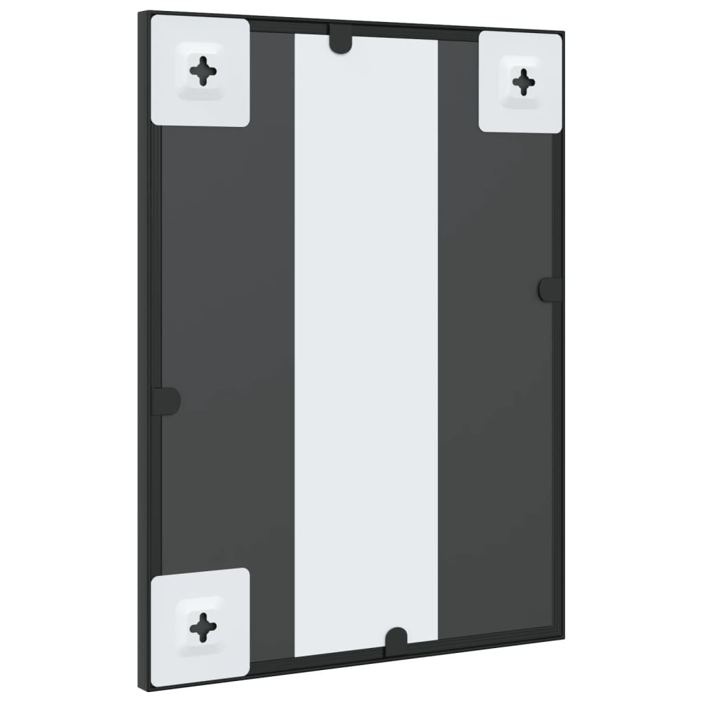 Miroir mural noir 30x40 cm rectangulaire fer vidaXL - 5