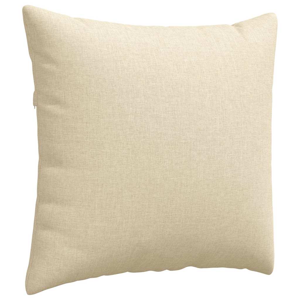 vidaXL Coussins de canapé 2 pcs Crème 50 x 50 cm tissu - 5