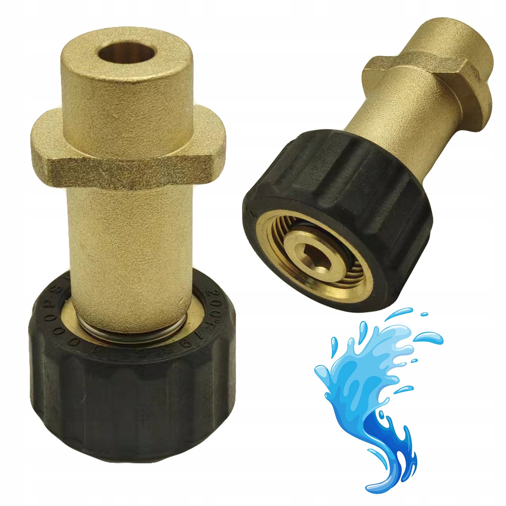 Raccord Rapide Fixe Pour Nettoyeur Haute Pression M22x1.5 – Version Longue Deux Pièces