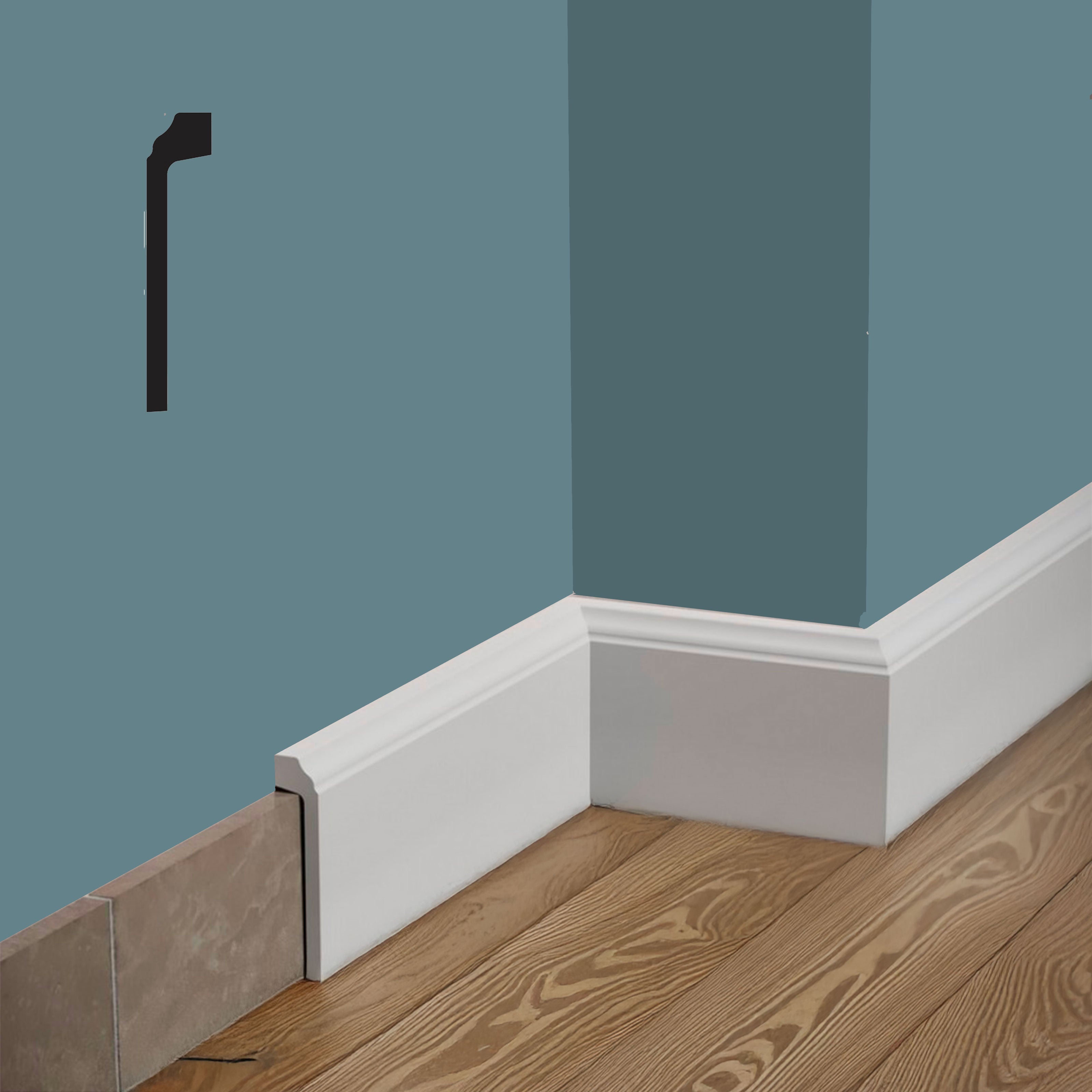 Plinthe de recouvrement en marbre FIRENZE FeelingWood-HD POLYMERS 100x22mm - BLANC (prix au mètre linéaire) - 3
