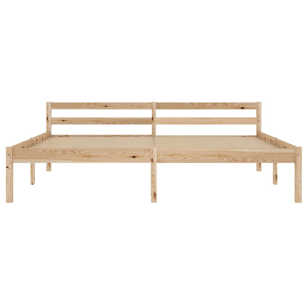 Cadre de lit sans matelas bois massif de pin 160 x 200 cm - 3