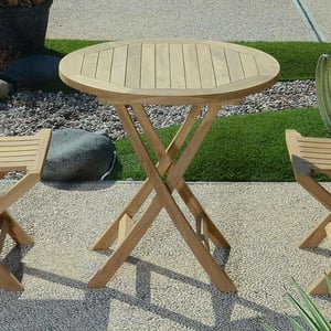 Table pliante ronde en teck massif Opio ø 75 cm