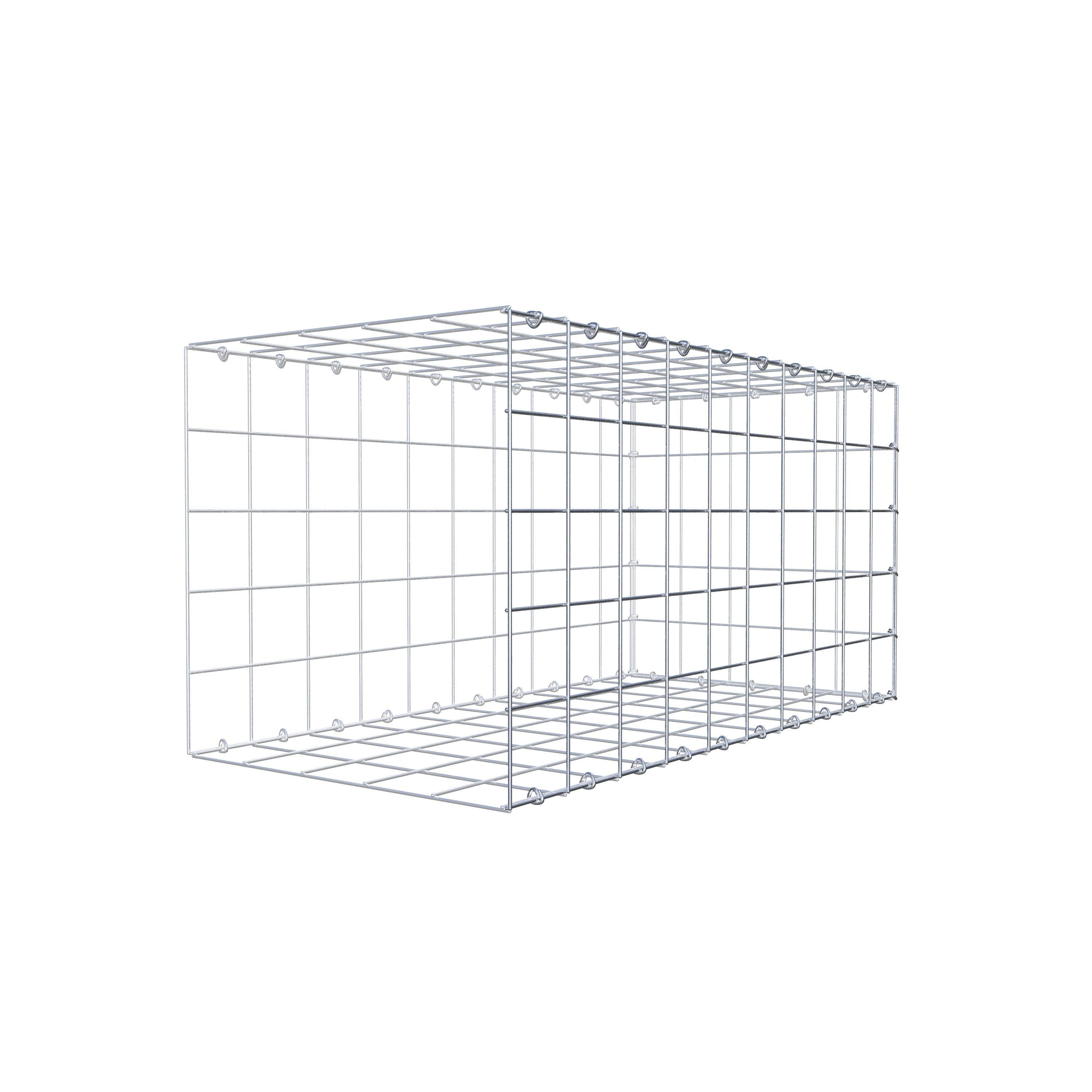 Gavión para alargar en acero galvanizado 100x50x50cm (LxAxP), malla 10 x 10cm, Anillo en C, sin rejilla frontal - 6