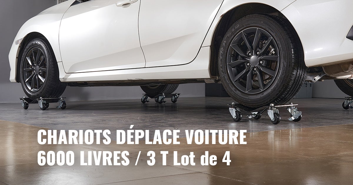 Lot de SucceBuy 4 chariots de réparation de roues et pneus pour voiture,robustes,6000 lb - 4