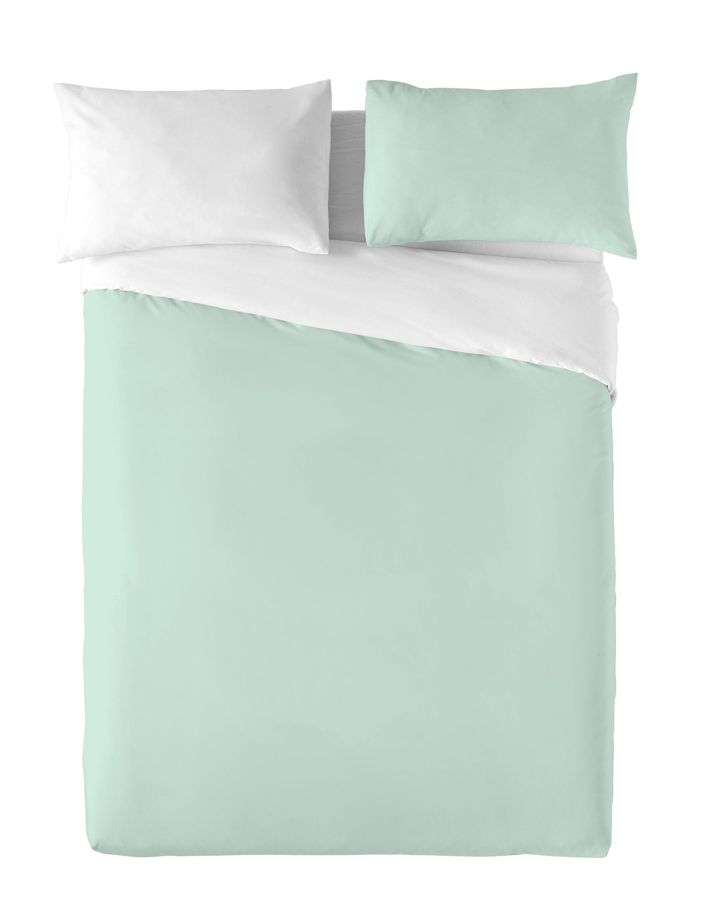 Housse de couette réversible verte/blanche 220x220 cm pour lit de 135 cm - 6