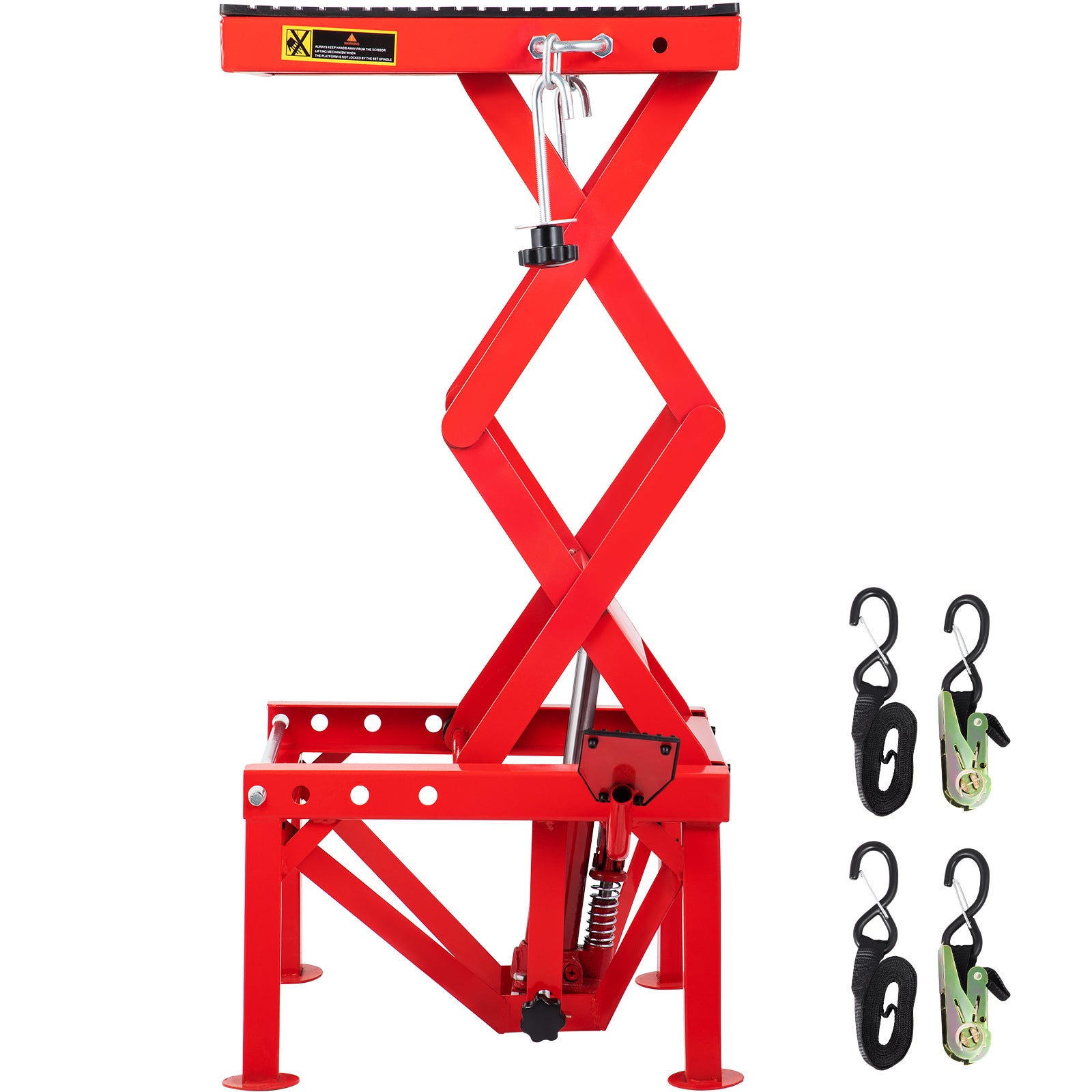 Plateforme élévatrice Hydraulique ConStands Crosslift XL Avec Roues Rouges - Idéale Pour Atelier Et Garage