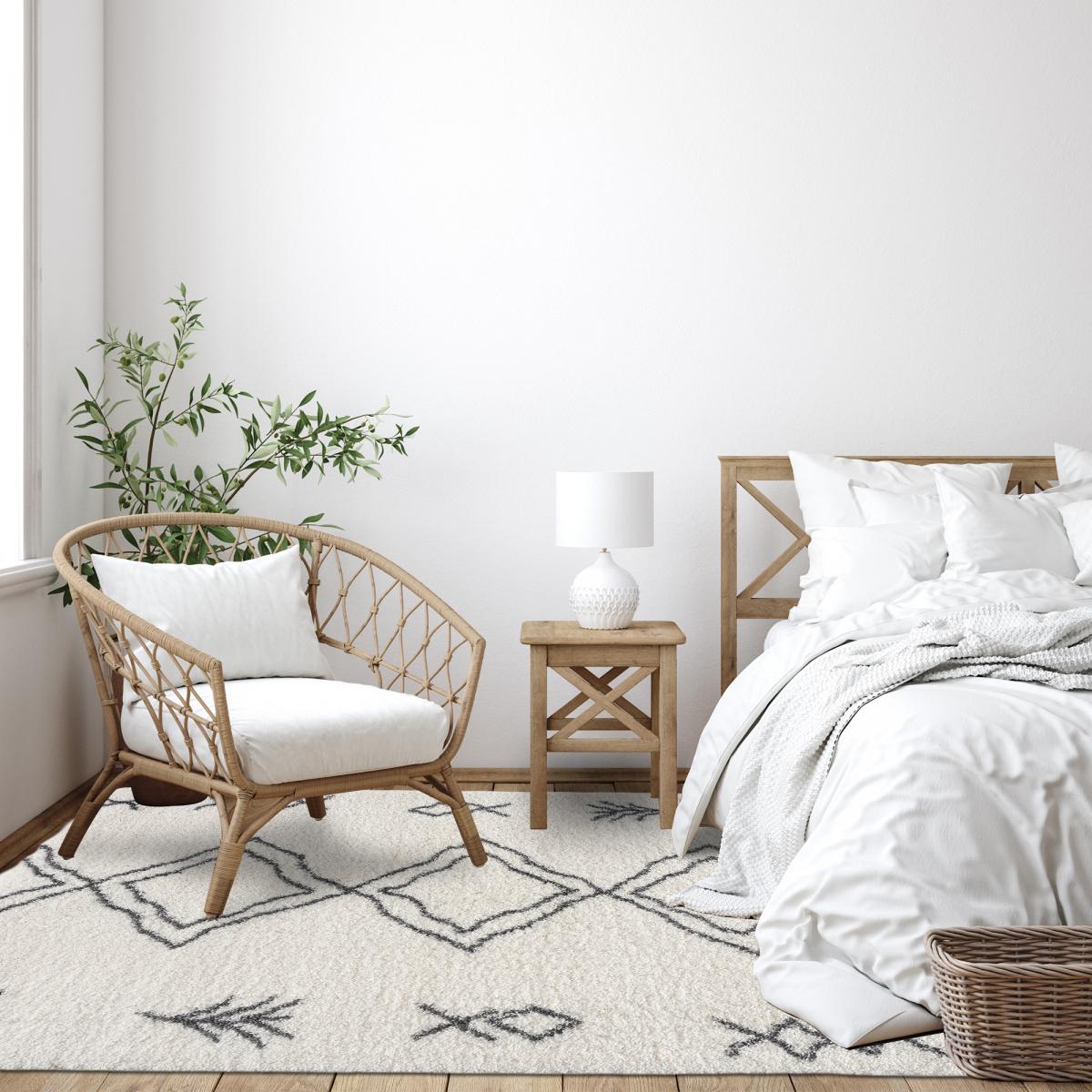 Tapis berbère 120x170 tissé motif ethnic LYN4 DOUX 3 crème - 6